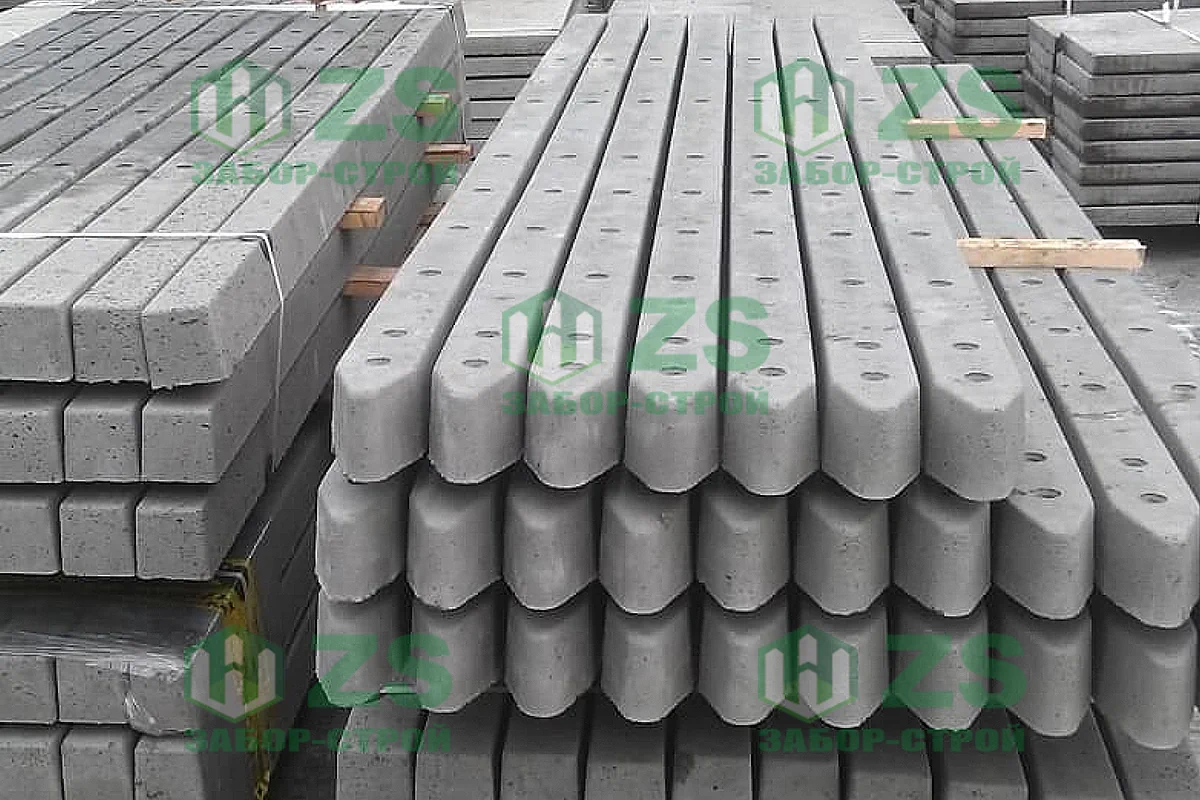 Забор на железобетонных столбах Забор на железобетонных столбах